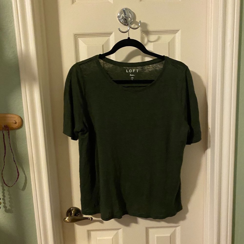 LOFT Dark Green Blouse